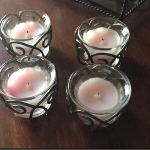 Jamestown Southern Living at Home Tealight Votive Candle Holders #40642 Set of 4